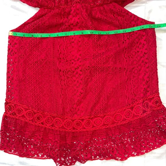 π Bundle Deal: 4 for $20! π off the shoulder red lace top S - Picture 6 of 9